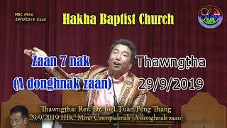 Rev  Dr  Tuan Peng Thang HBC A donghnak zaan 29/9/2019