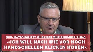 FdV-Kamingespräch: Dr. R. Bühlmann spricht mit SVP-Nationaldrat A. Glarner und Gastronom R. Leimbach