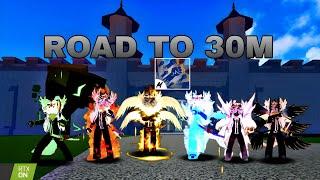 Road To 30M #1: GodHuman & Darkblade/Spikey Trident | Blox Fruits