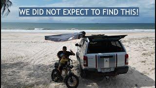 Bribie Island - HIGH TIDE - Electric bike and 4x4 beach driving