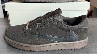 Travis Scott Jordan 1 Low Velvet Brown On Feet Review