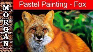 Pastel Pencil drawing - Fox - Jason Morgan wildlife art