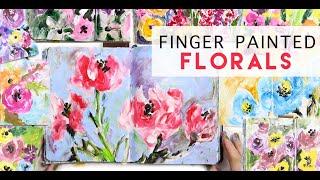 finger painted florals