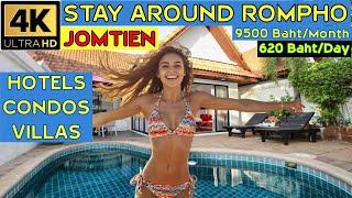 Stay around Rompho Jomtien   Condos -  Hotels - Pool Villas - December 2024 Pattaya Thailand