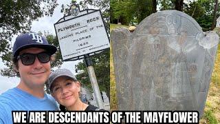 We Are Descendants Of The Mayflower - Visiting The Graves Of My Pilgrim Ancestors & Plymouth Rock