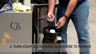 Disconnect and Connect Coupler to Petainer Hybrid Keg