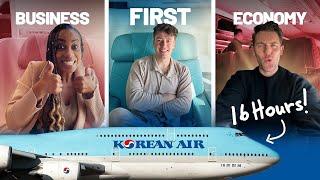 Reviewing EVERY CABIN on Korean Air 16 Hour Flight | First Class, Business, Nicky in Economy!