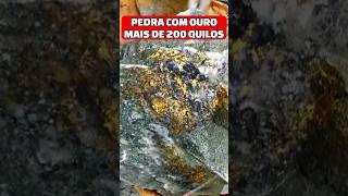 PEDRA COM OURO MAIS DE 200 QUILOS #pedraspreciosas #pedras #gemstones #ouro #gold #rochas