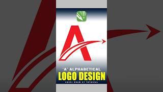 'A'- Alphabetical Logo Design in Corel Draw #shorts #short #coreldraw #coreldrawtutorial #corel