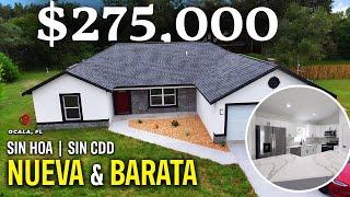 Lujo y Calidad por $275,000 Casa Nueva con acabados de Alta Gama sin Alfombras en Ocala, FL