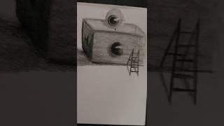 An eye  in a drawer #art #pencildrawing #surrealism #drawing #surrealart holimp #shortsart #shorts