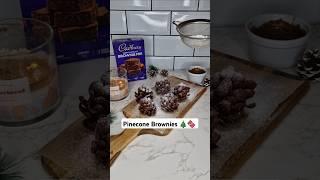 Easy Pinecone Brownies  #christmas #baking #christmasbaking