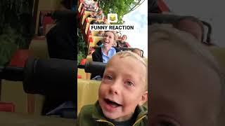 HILARIOUS  5 yr old's FIRST roller coaster ride #funnyreaction #rollercoaster #kidsshow