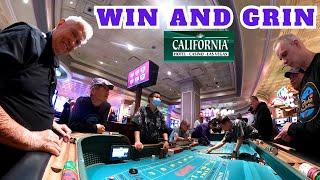 Live Casino Craps Action at the California Hotel and Casino Las Vegas