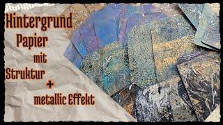 Struktur + metallic Effekt ~ #journalcards #journaltags