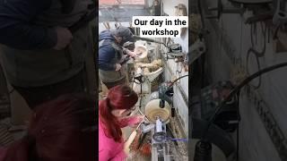 Our day in the Workshop #pipejawood #woodturning #shorts #fyp #woodworking