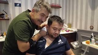 DOCTOR PRE-SURGERY RELAXING MASSAGE HAIR TRANSPLANT SURGEON DR.FIRDAVS AHMEDOV @SmileHairClinic