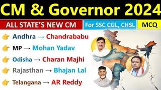 CM & Governor 2024 | All New Chief Minister 2024 Current Affairs | Current Affairs 2024 | MCQs