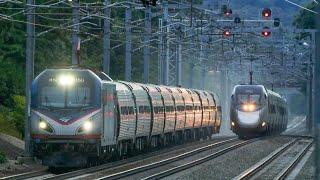 1 HOUR Compilation High Speed Amtrak Northeast Corridor Trains 2024!