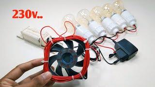 230V AC Free Electricity Generator Self Running Colling Fan Free Energy At Home