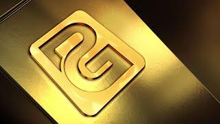 Golden PG Logo Design In Illustrator and Mockup in photoshop