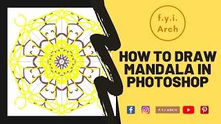 #shorts How to draw a Mandala in Adobe Photoshop | f.y.i.arch