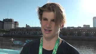 Kiwi paddler George Snook after 4th place finish at Youth Olympic Games