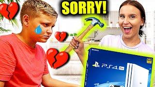 PlayStation von Bruder ZERSTÖREN & eine neue schenken ! 🫣 (er ist sauer) - Celina