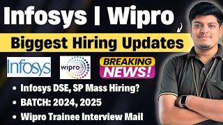 Infosys Mass Hiring , Apply or Not (2024, 2025) | Wipro Trainee Interview Mail | BATCH: 2024, 2025