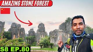 Stunning Stone Forest of Kunming China  S8 EP 80 | Pakistan to Japan Motorcycle Tour