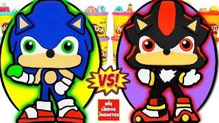 Huevos Sorpresa Gigantes de Sonic the Hedgehog VS Shadow de Sonic Boom de Plastilina Play Doh