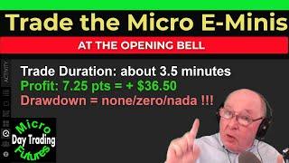 Day Trading Micro E-Mini Futures:  Trade Setup for Micro Plus S&P 500 Trade