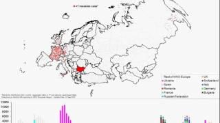 Measles epidemiology for the WHO European Region