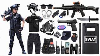 Special Police Weapons Toy set Unboxing-M416 guns, Gas mask, Glock pistol, Dagger