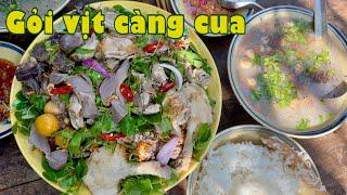 CÀNG CUA trộn gỏi vịt đồng, vườn quê rau dại cho lòng nhớ thương| Đặc sản miền sông nước