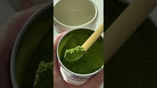 making a matcha latte at home 