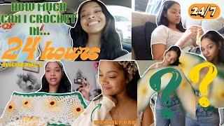 how much can i crochet in 24 hours, pt. 2 | CROCHETMAS DAY 6