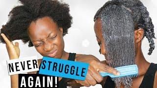 HOW TO DETANGLE 4C HAIR AFTER WASHING | EXACTLY HOW TO WASH AND DETANGLE 4C HAIR  WITHOUT BREAKAGE