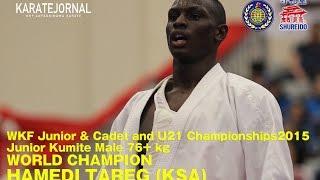 WKF2015 Junior Kumite Male 76+ kg World champion HAMEDI TAREG (KSA)