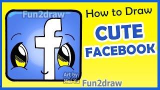How to Draw a Facebook Icon Step by Step - Fun2draw | Online Drawing Tutorials