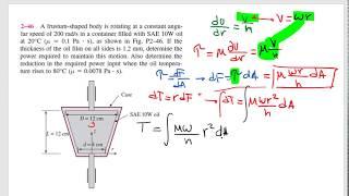 MECÁNICA DE FLUIDOS : VISCOSIDAD ejercicio RESUELTO , [Problema 2-46 CENGEL]