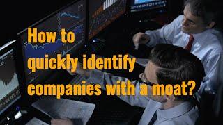 How to quickly identify companies with a moat?