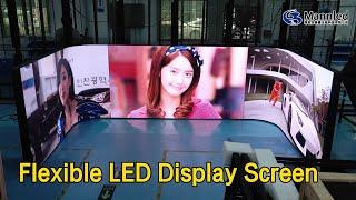 Soft Curved Flexible LED Display Screen P2mm High Resolution For Shopping Mall