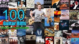  100 Classic Riffs! Only ONE Finger Needed! PDF with all TABs in description