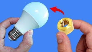 Put 1 Old Common Screw Nut and Fix All LED Lamps of Your Home! How to Repair LED Bulbs! DIY!