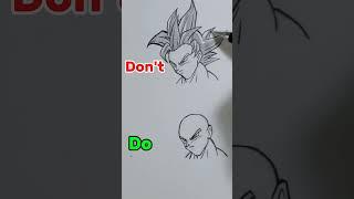 How to Draw Goku's Hair  #shorts