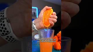 How many oranges in a glass of orange juice?