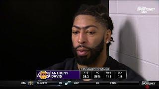 Postgame Interview| Anthony Davis sends warning message to NBA teams after Lakers sink Spurs 119-101