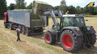 Heuwetter = Heuernte Quaderballen pressen Traktoren Fendt, Claas Presse LKW Verladung Landwirtschaft