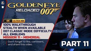 Goldeneye 007 Reloaded 100% Walkthrough - 007 Classic Difficulty - Part 11 MEMORIAL